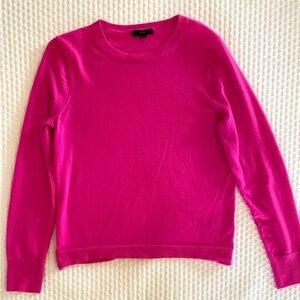 J. Crew Women's Merino Wool Crewneck Sweater, Hot Pink, Size Medium